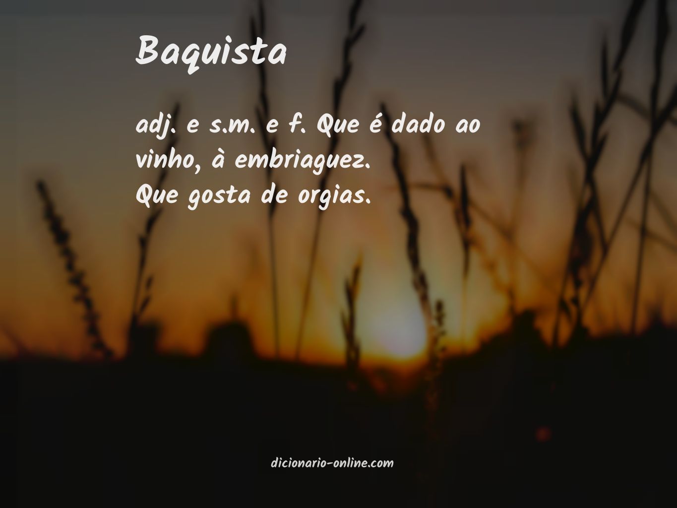 Significado de baquista