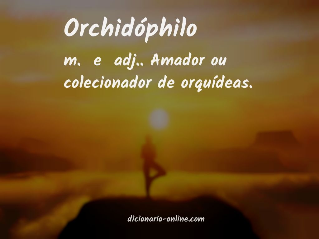 Significado de orchidóphilo