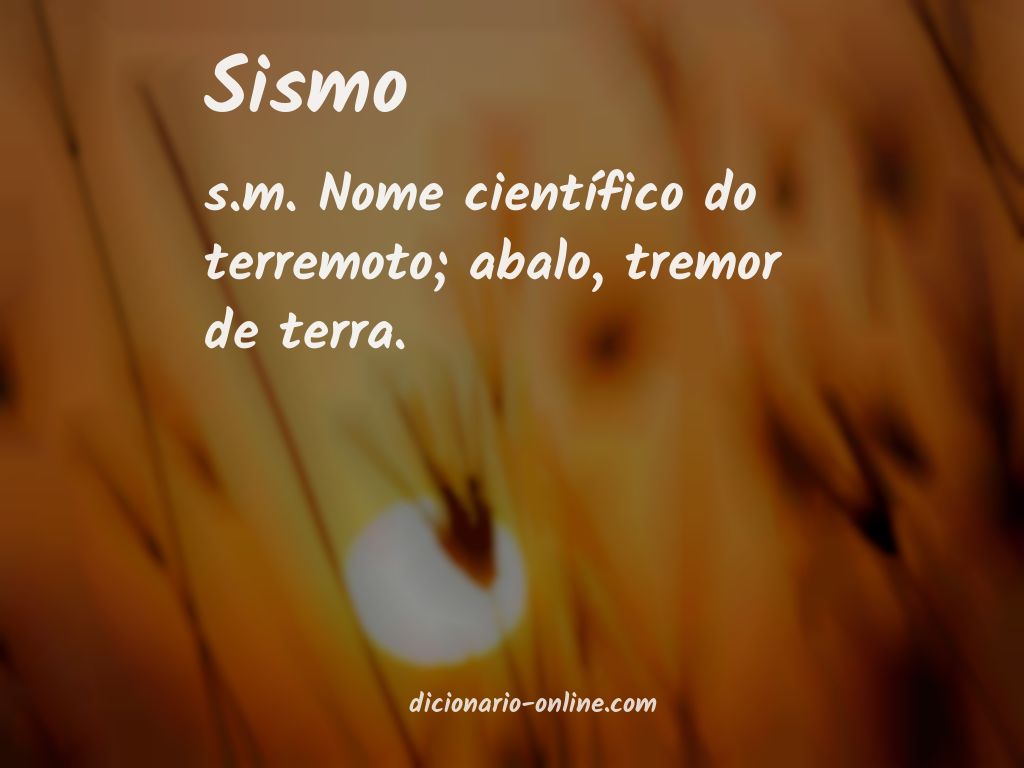 Significado de sismo