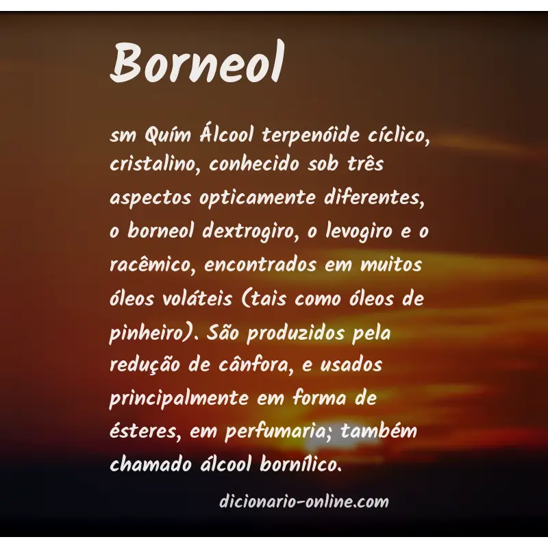 Significado de borneol