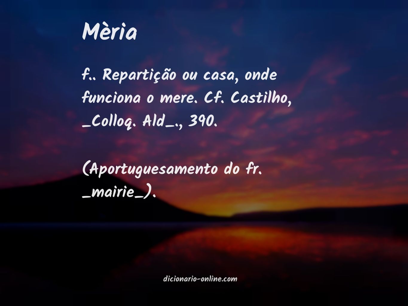 Significado de mèria