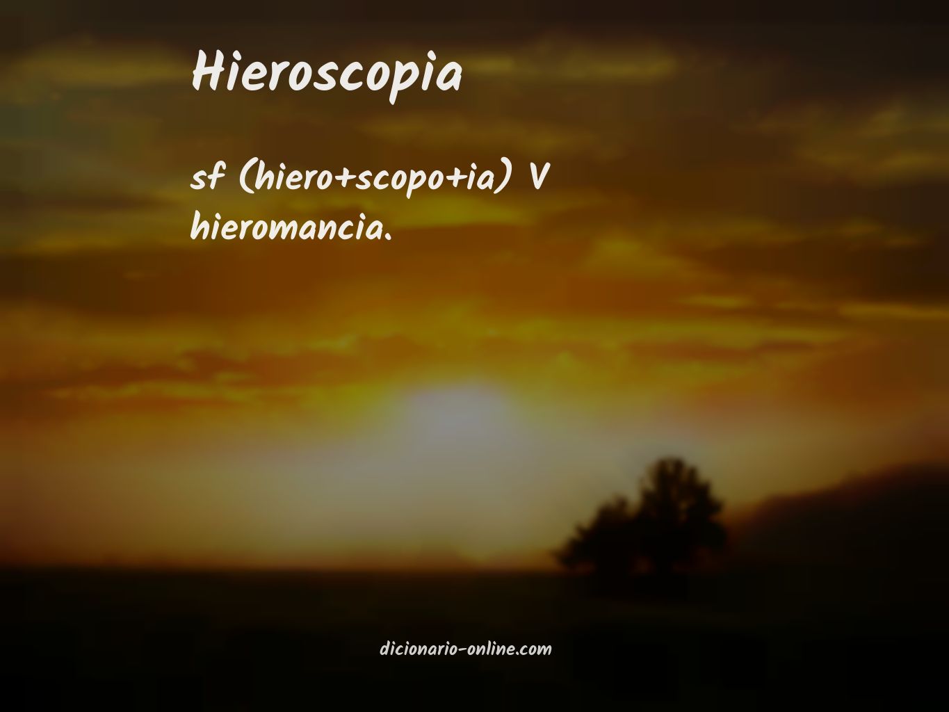 Significado de hieroscopia