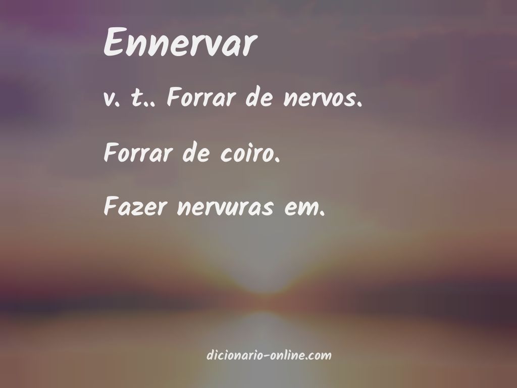 Significado de ennervar