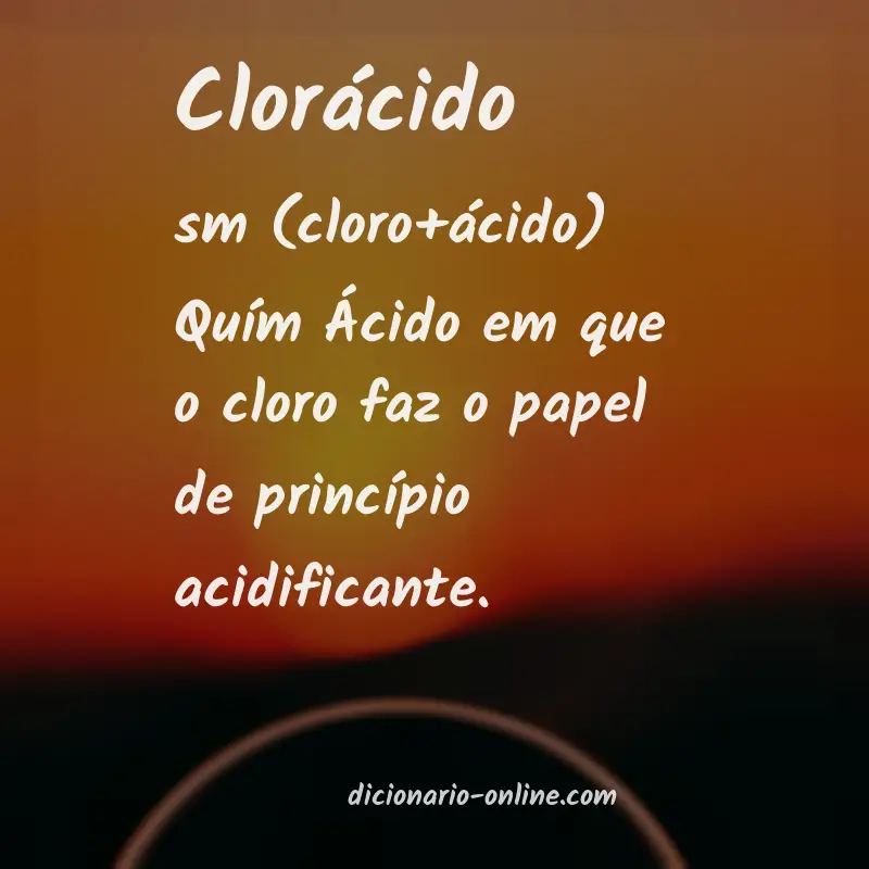 Significado de clorácido