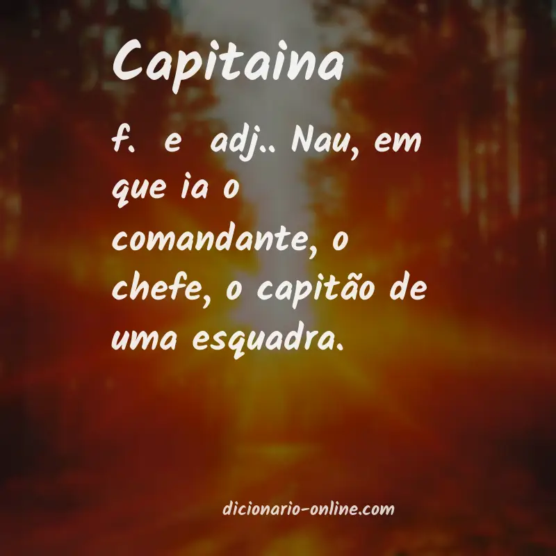 Significado de capitaina