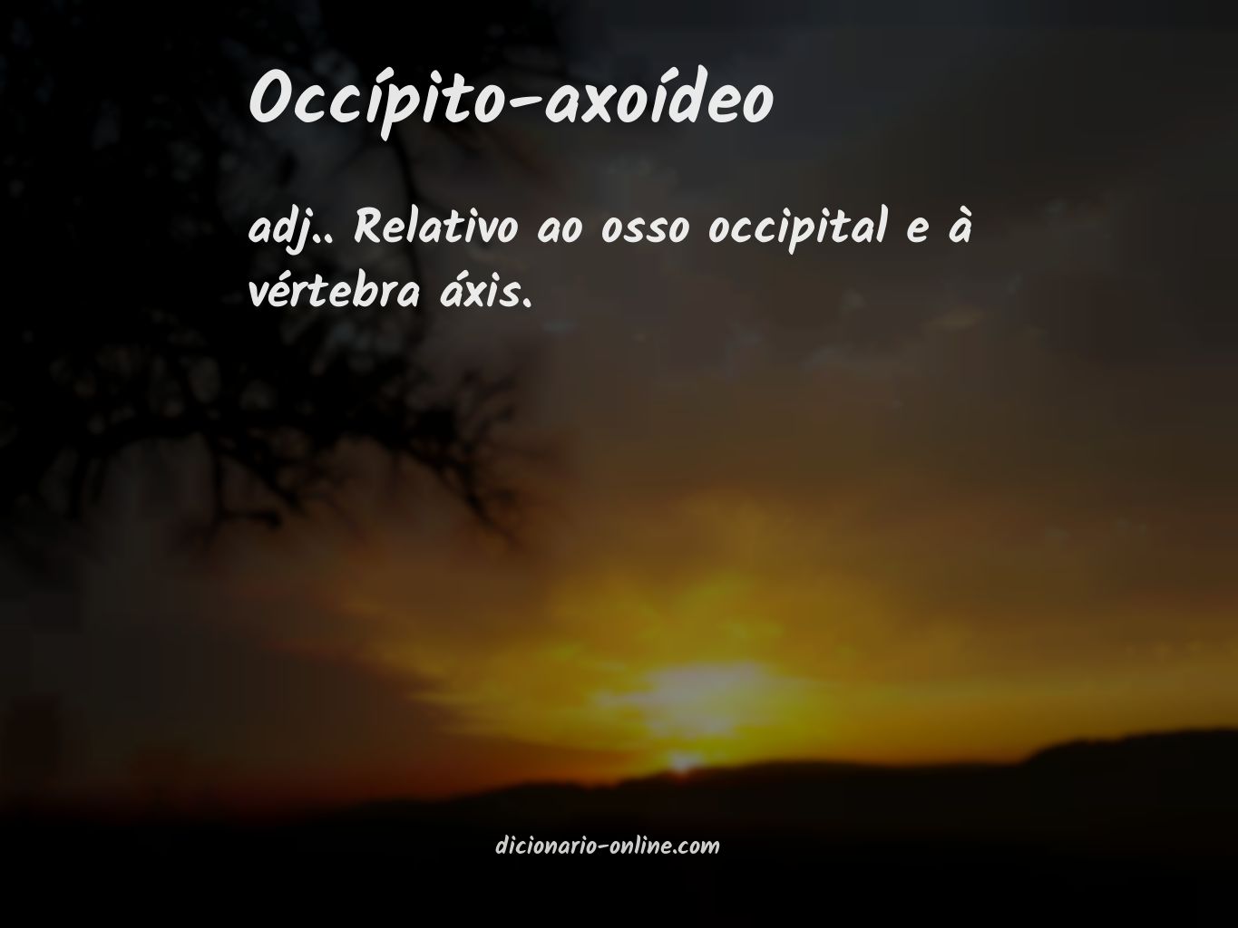 Significado de occípito-axoídeo