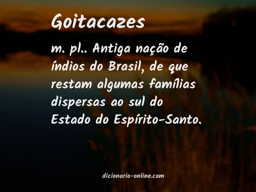 Significado de goitacazes