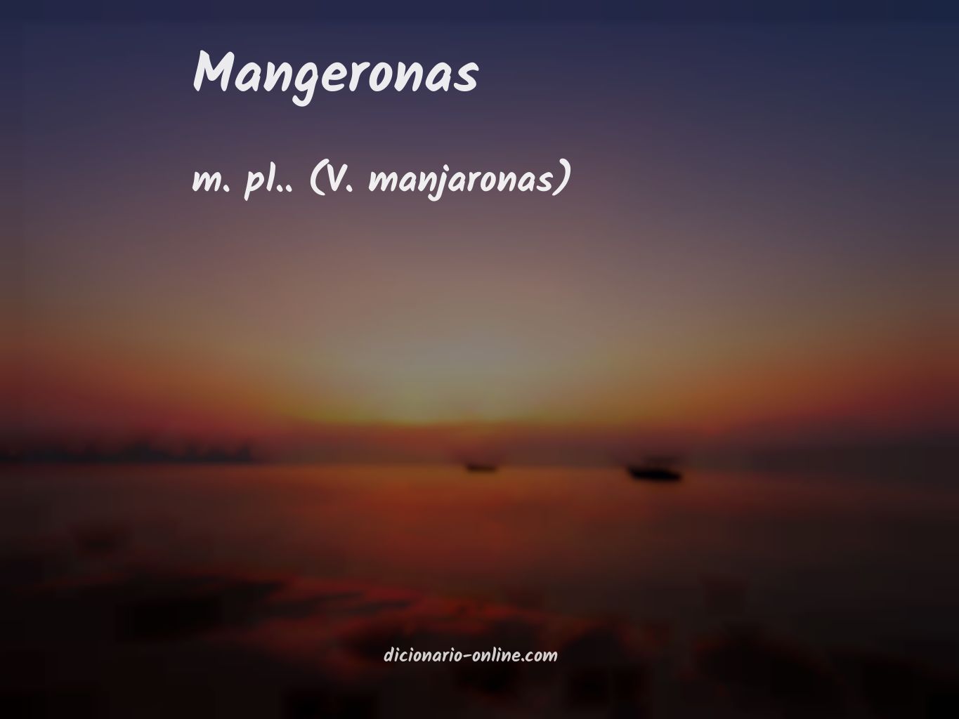 Significado de mangeronas