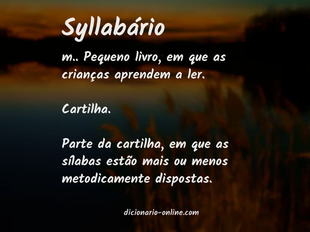 Significado de syllabário