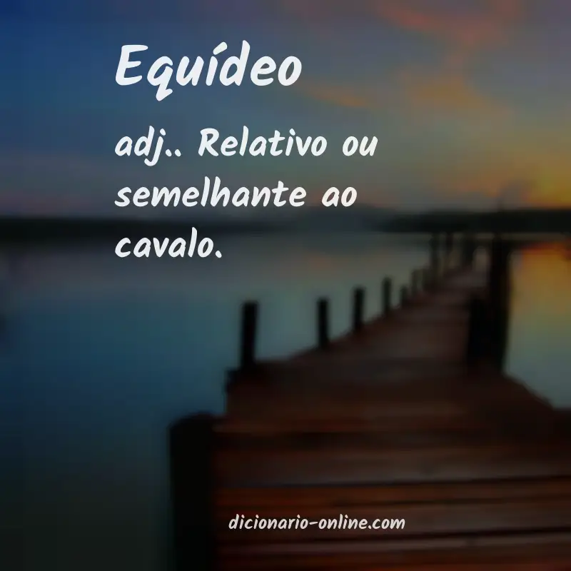 Significado de equídeo