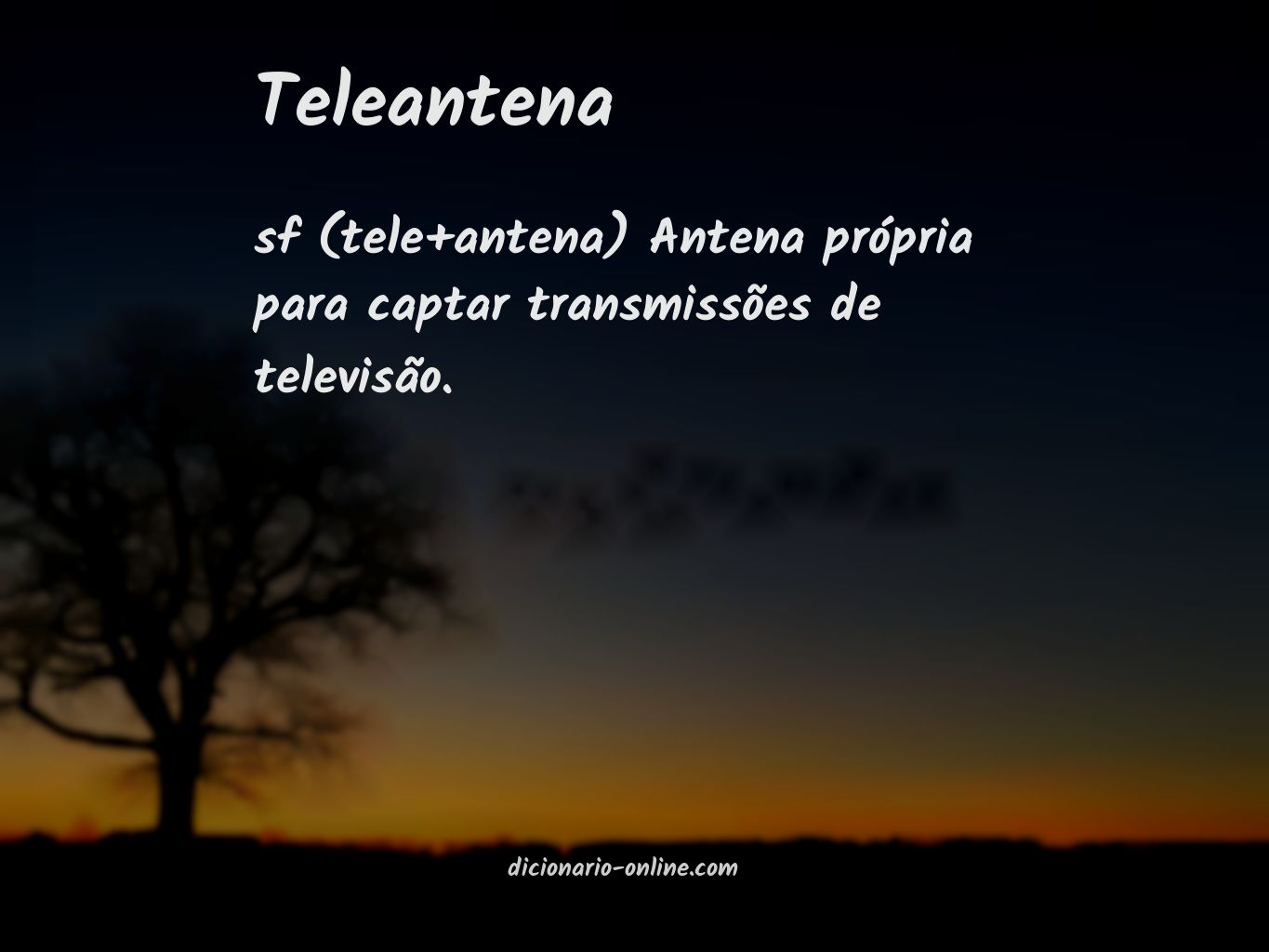 Significado de teleantena