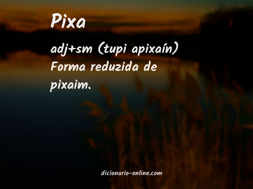 Significado de pixa