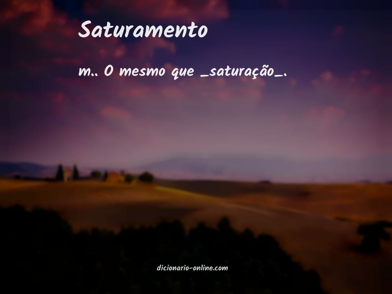 Significado de saturamento