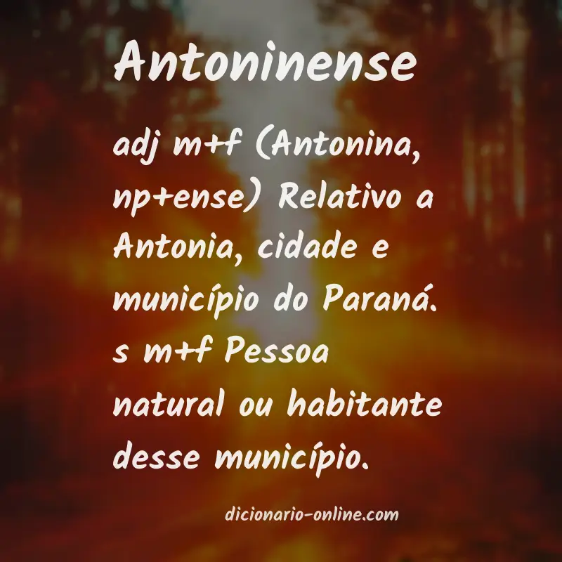 Significado de antoninense