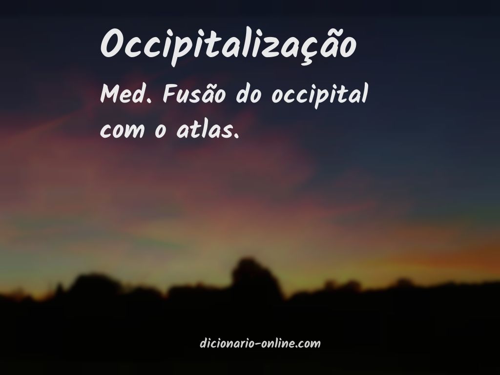 Significado de occipitalização