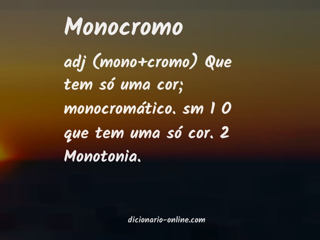 Significado de monocromo