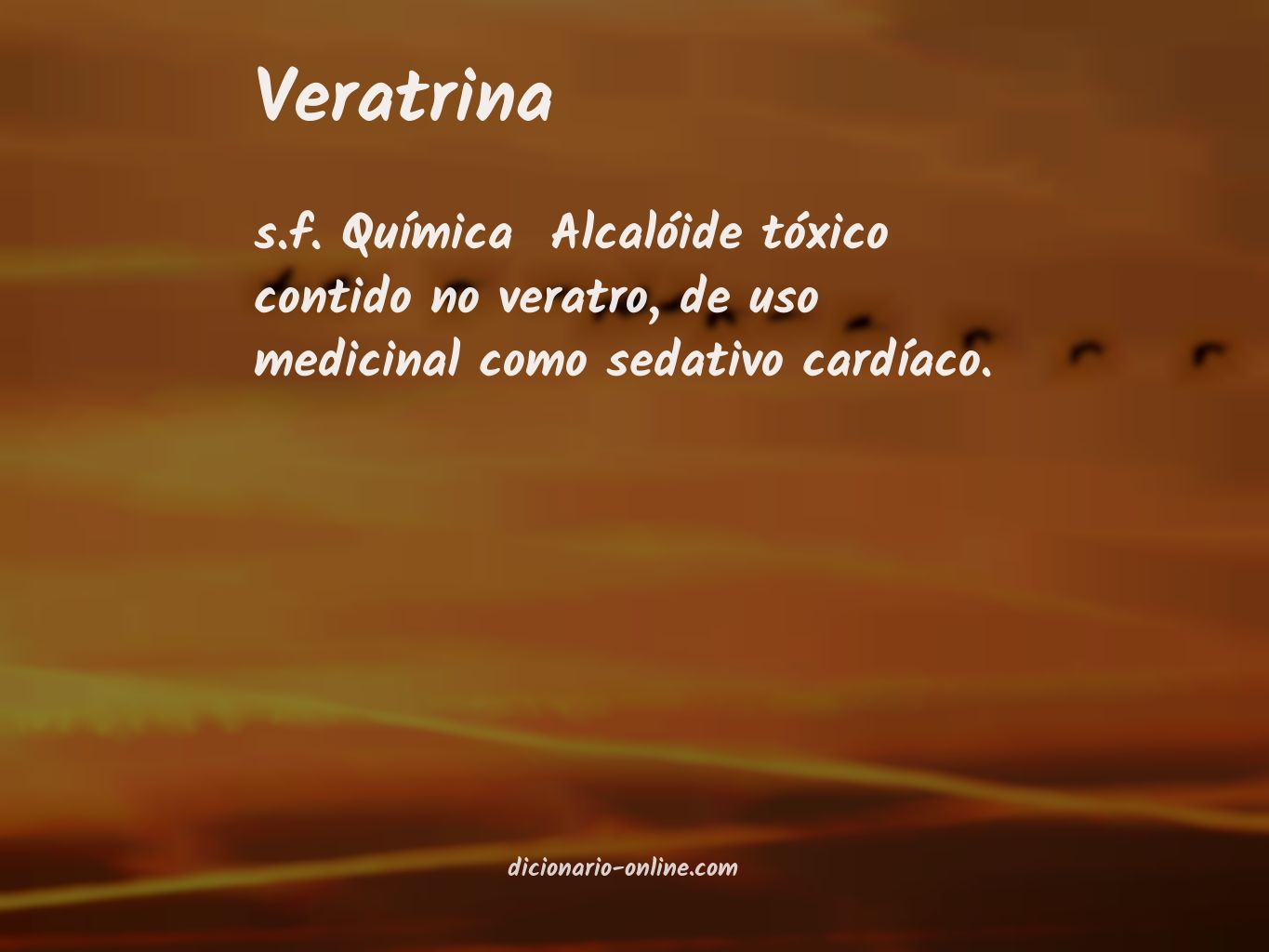 Significado de veratrina