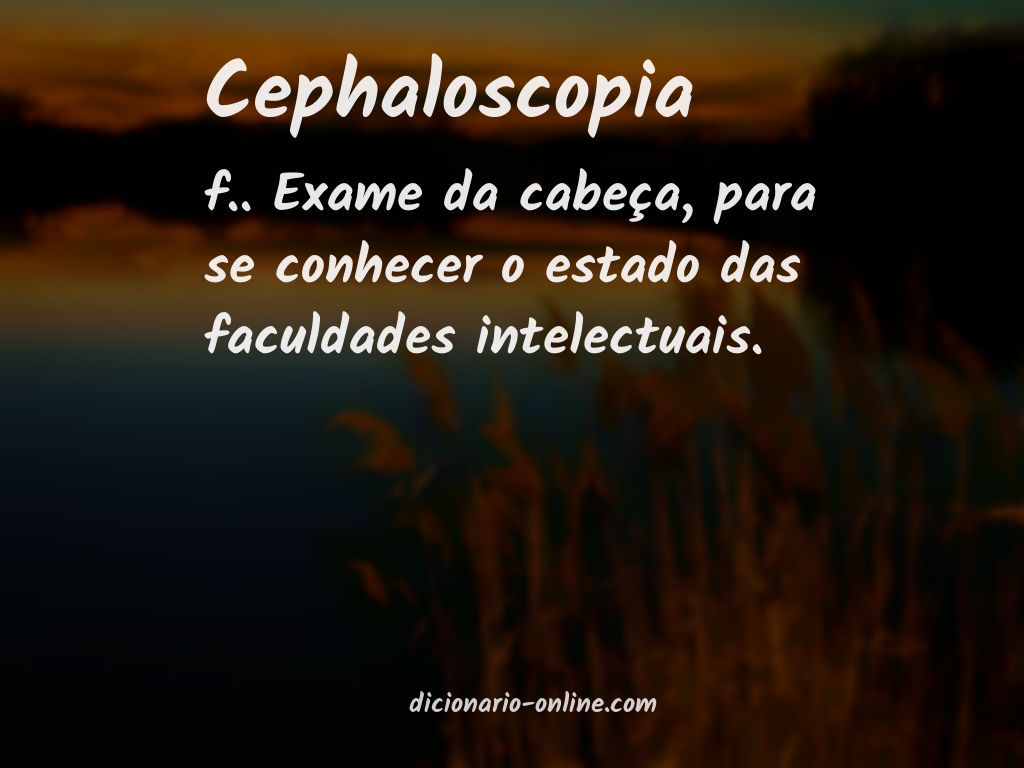 Significado de cephaloscopia