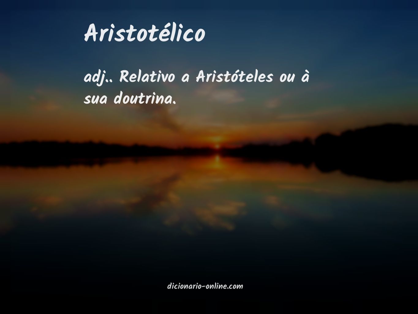 Significado de aristotélico