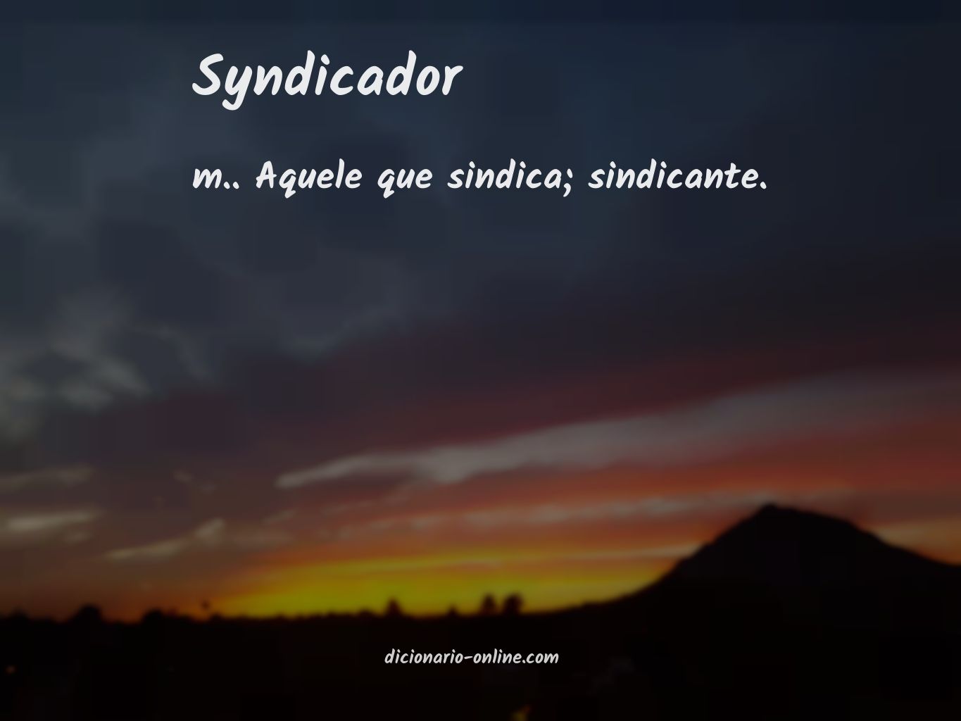 Significado de syndicador