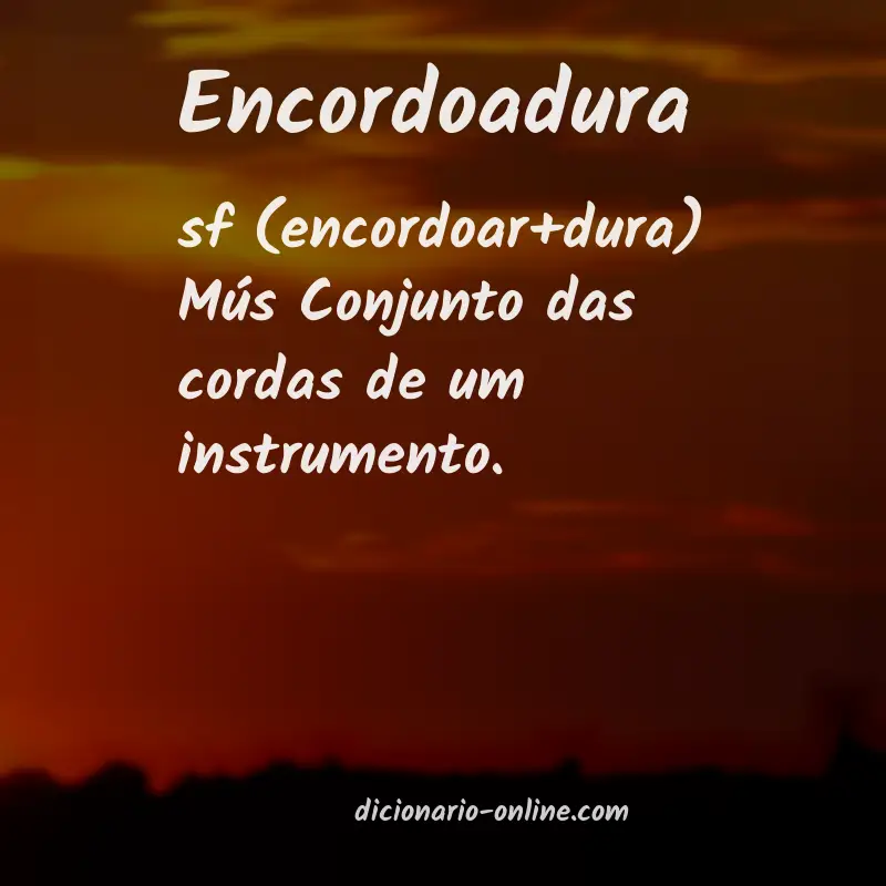 Significado de encordoadura