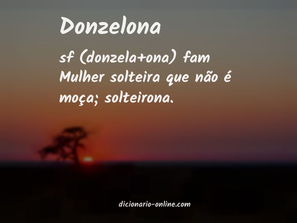 Significado de donzelona