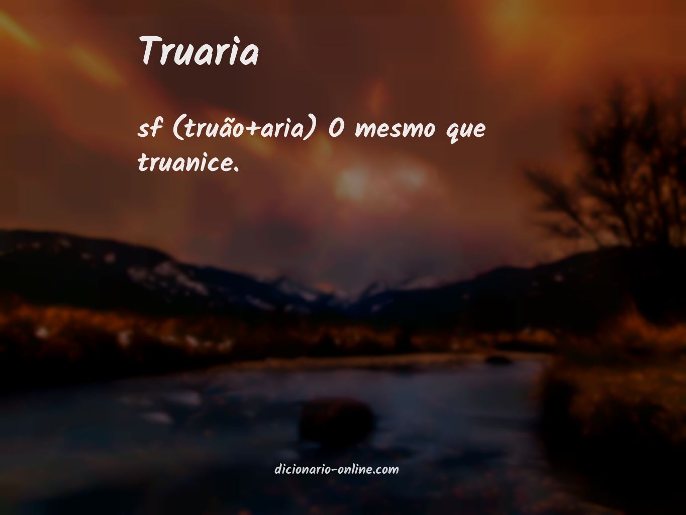 Significado de truaria