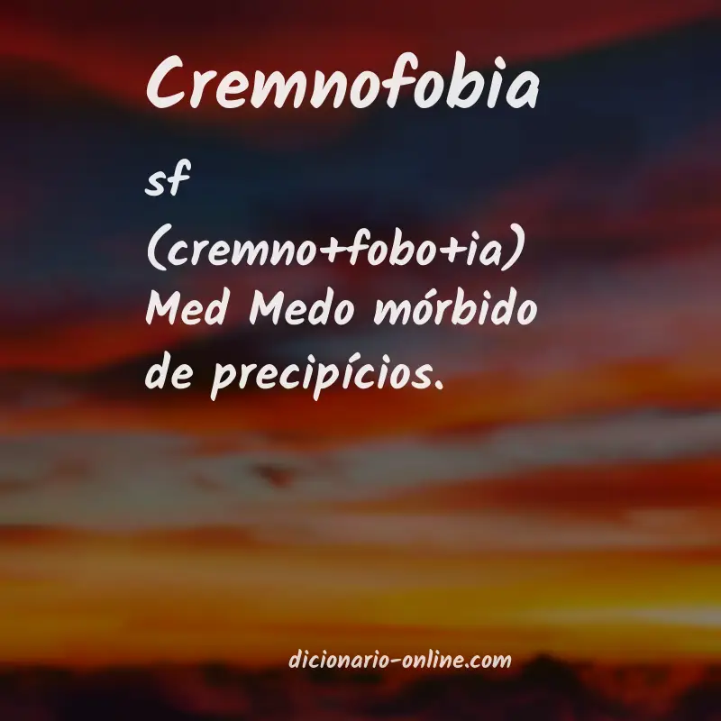 Significado de cremnofobia