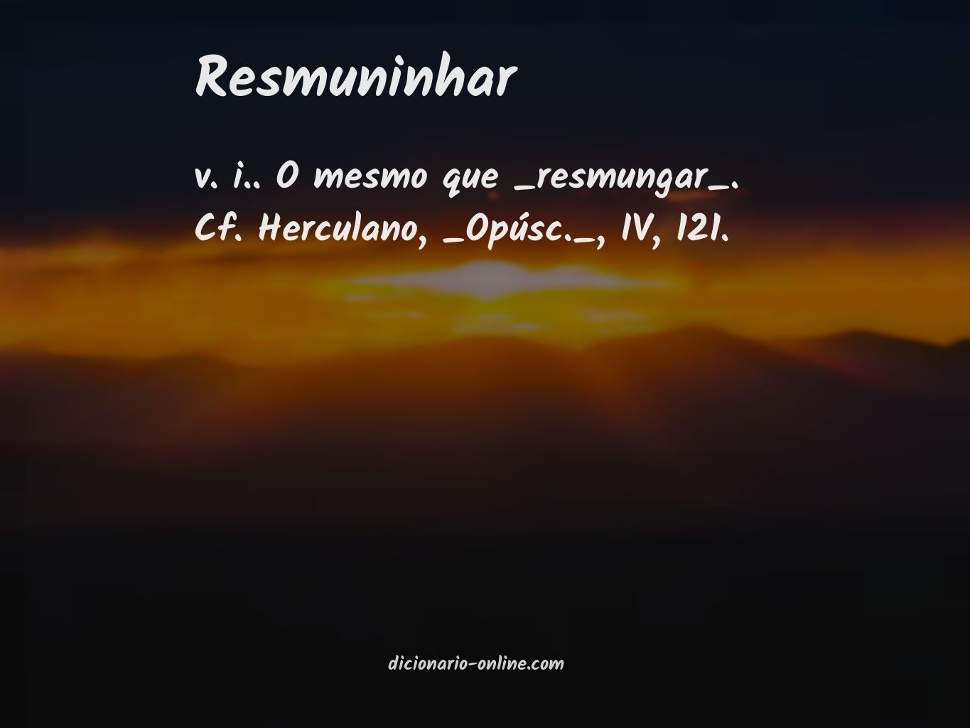 Significado de resmuninhar