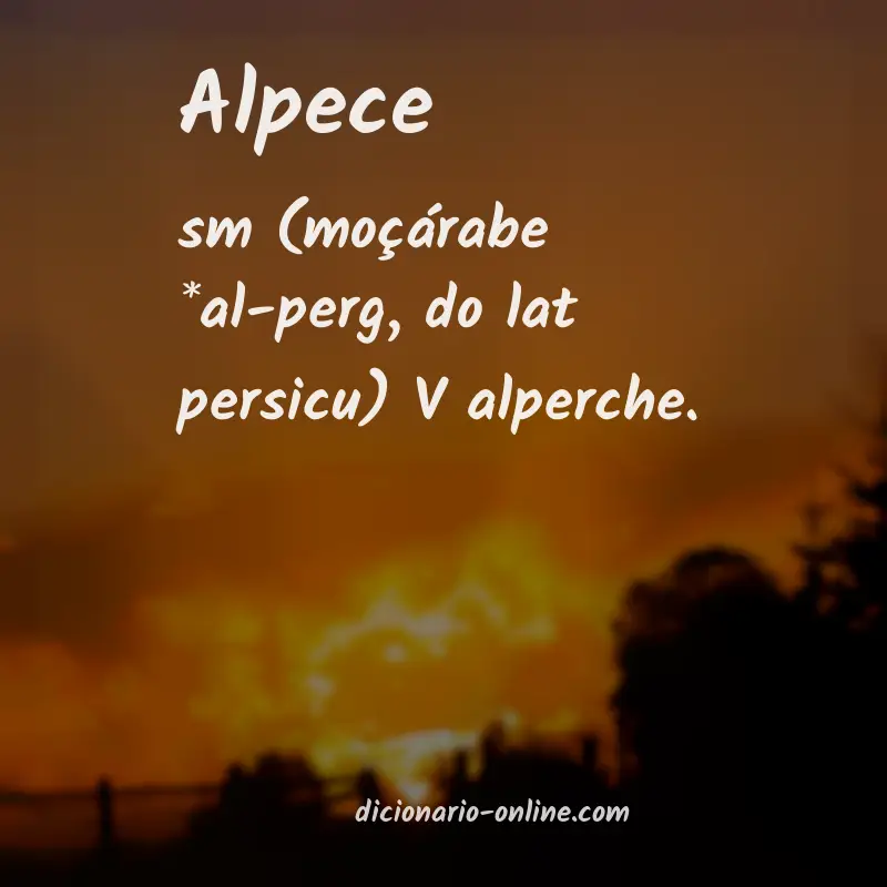 Significado de alpece