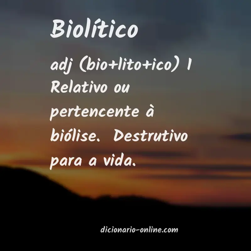Significado de biolítico