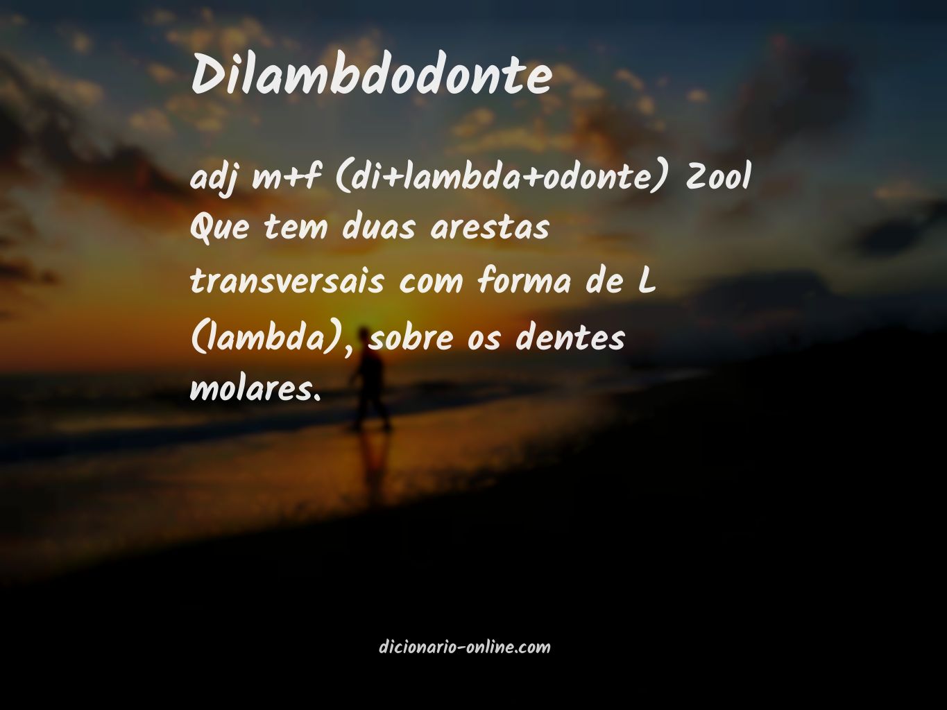 Significado de dilambdodonte