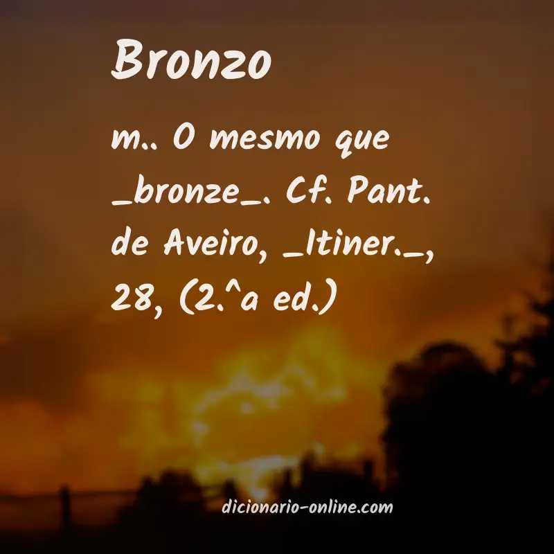 Significado de bronzo