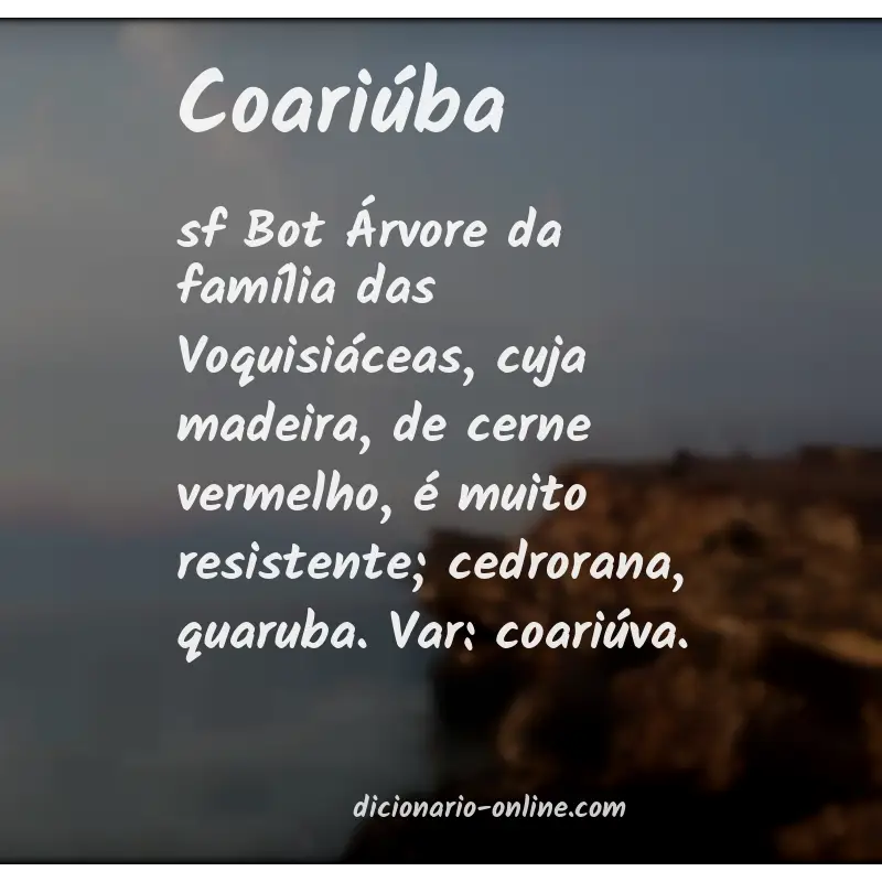 Significado de coariúba