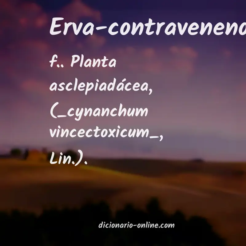 Significado de erva-contraveneno