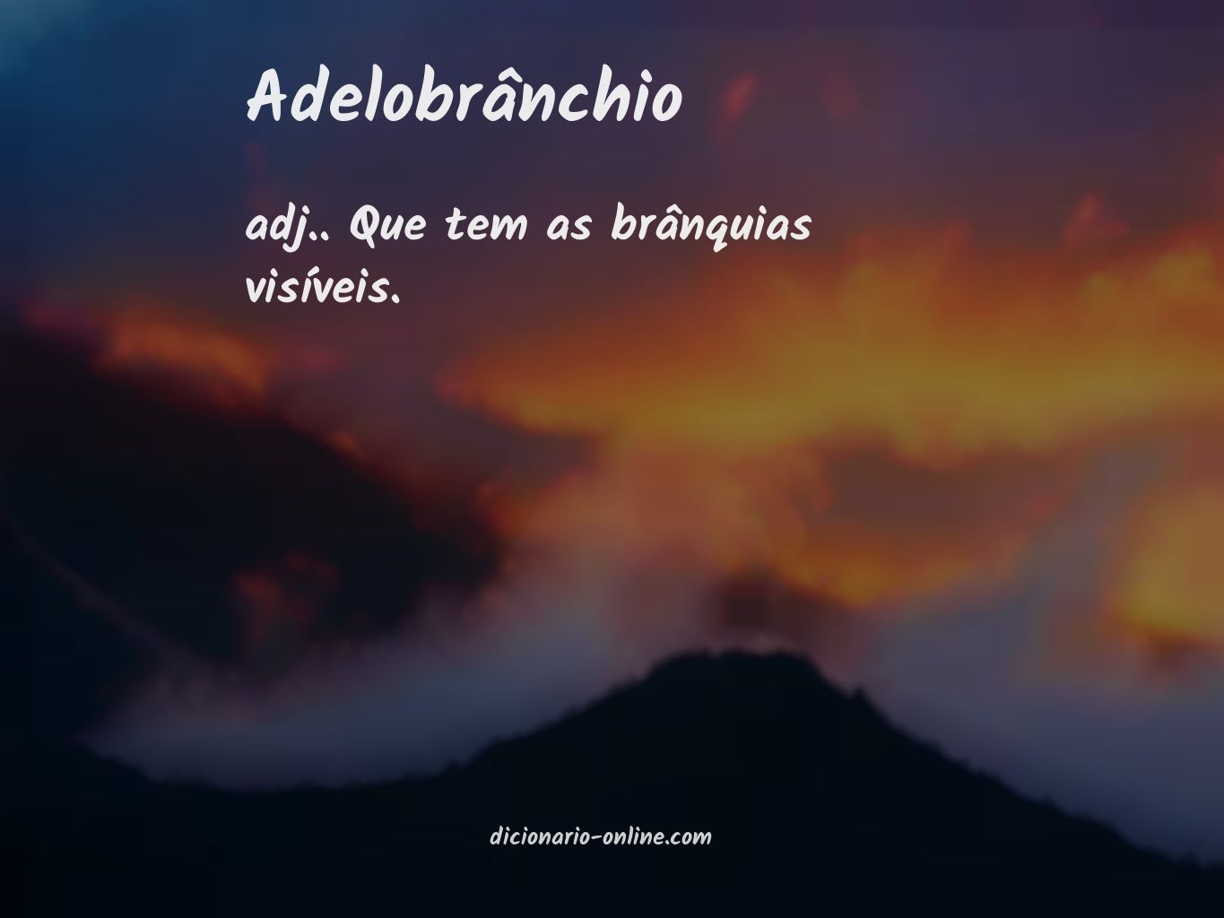 Significado de adelobrânchio