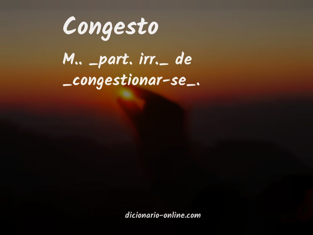 Significado de congesto