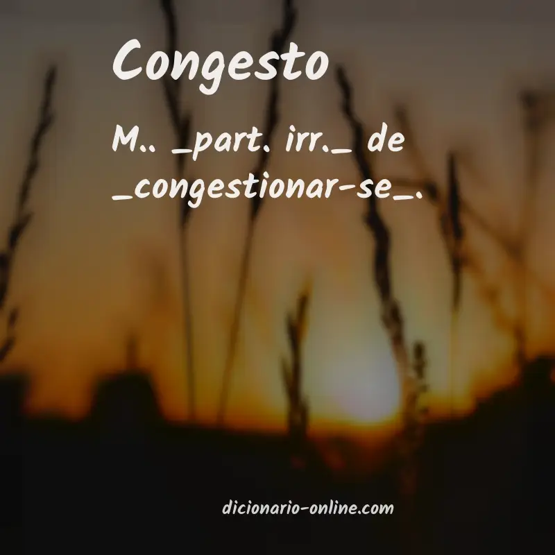 Significado de congesto