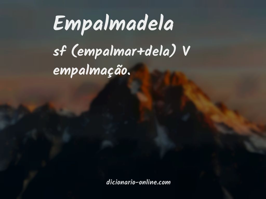 Significado de empalmadela