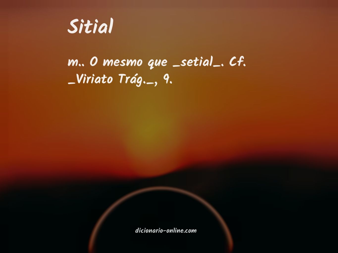 Significado de sitial