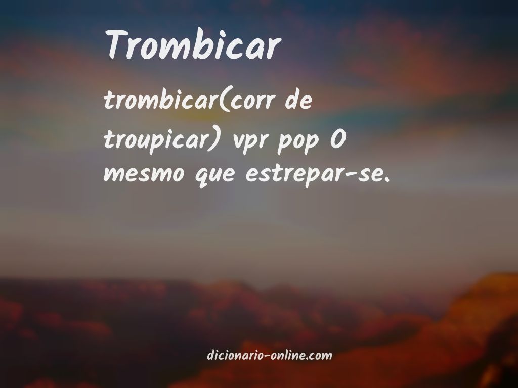 Significado de trombicar