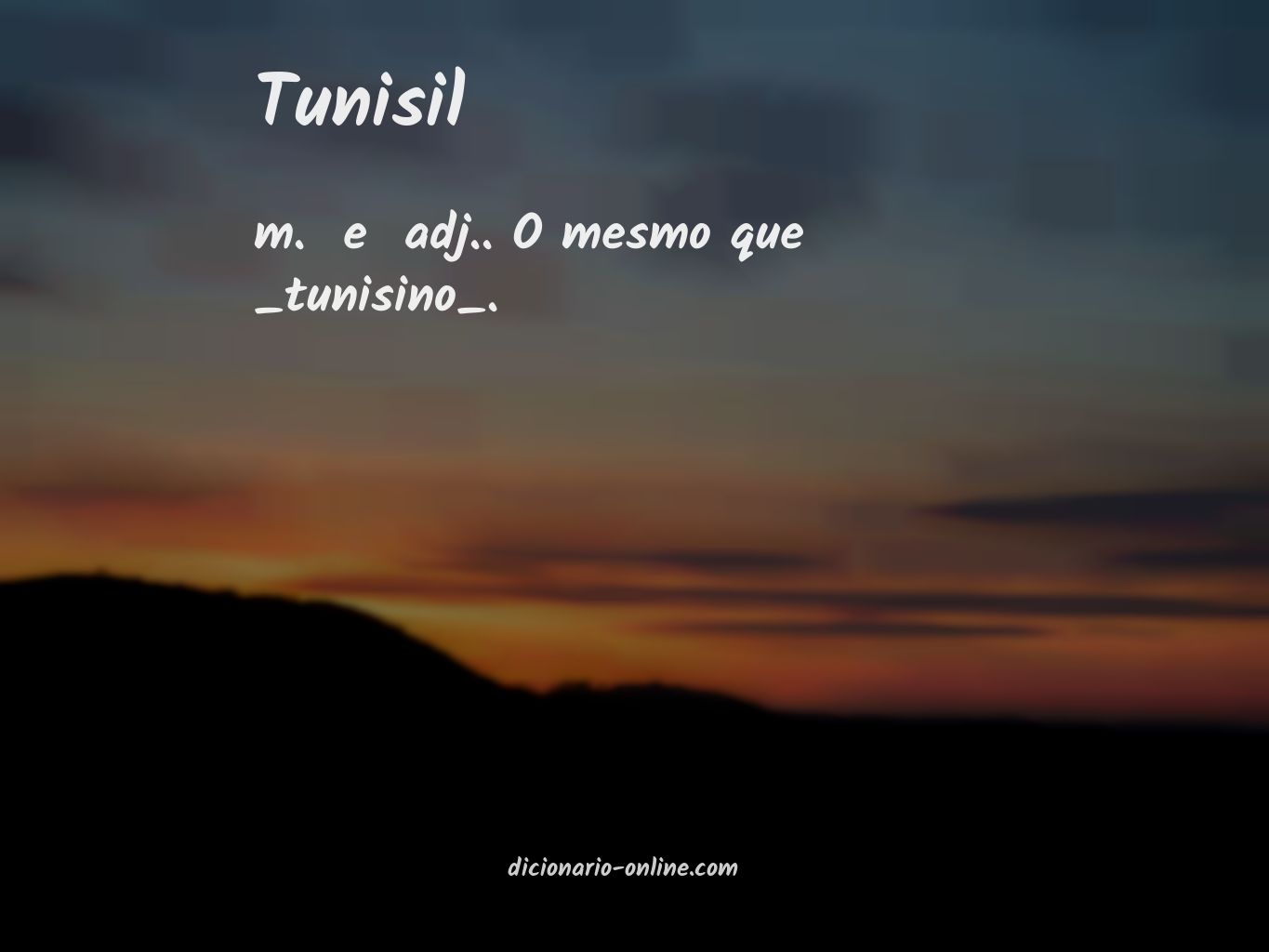 Significado de tunisil