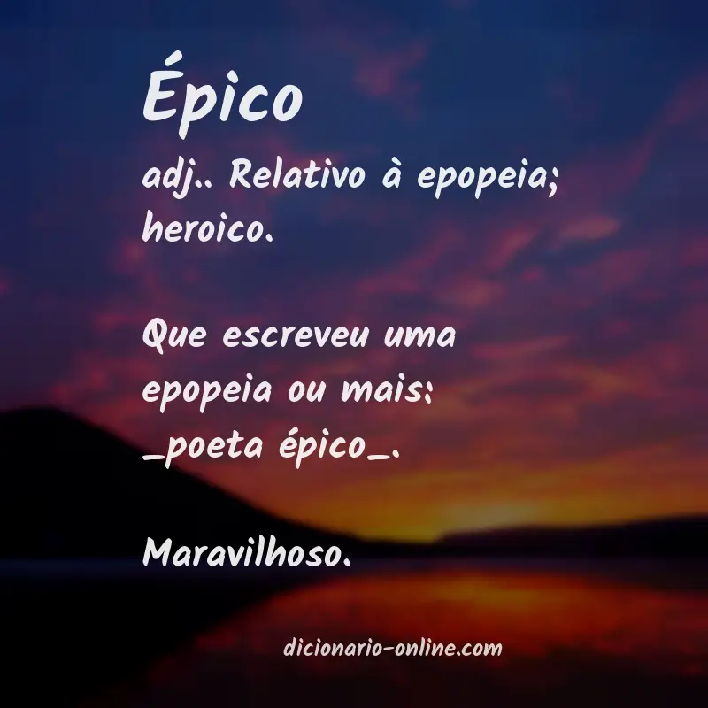Significado de épico