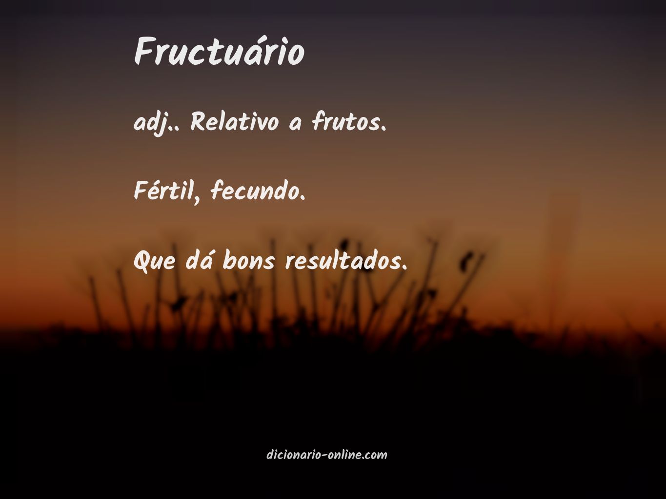 Significado de fructuário