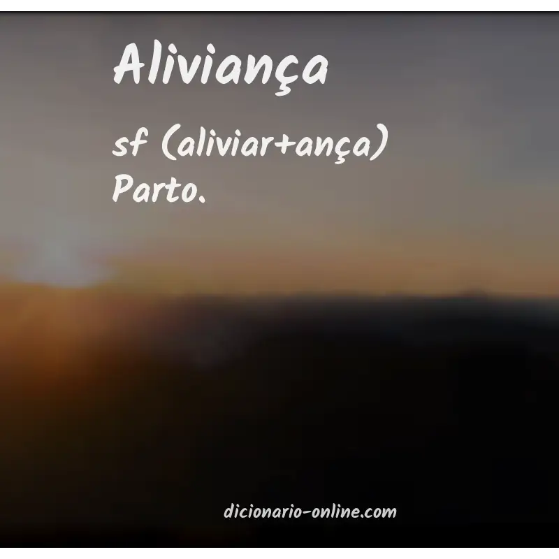 Significado de aliviança