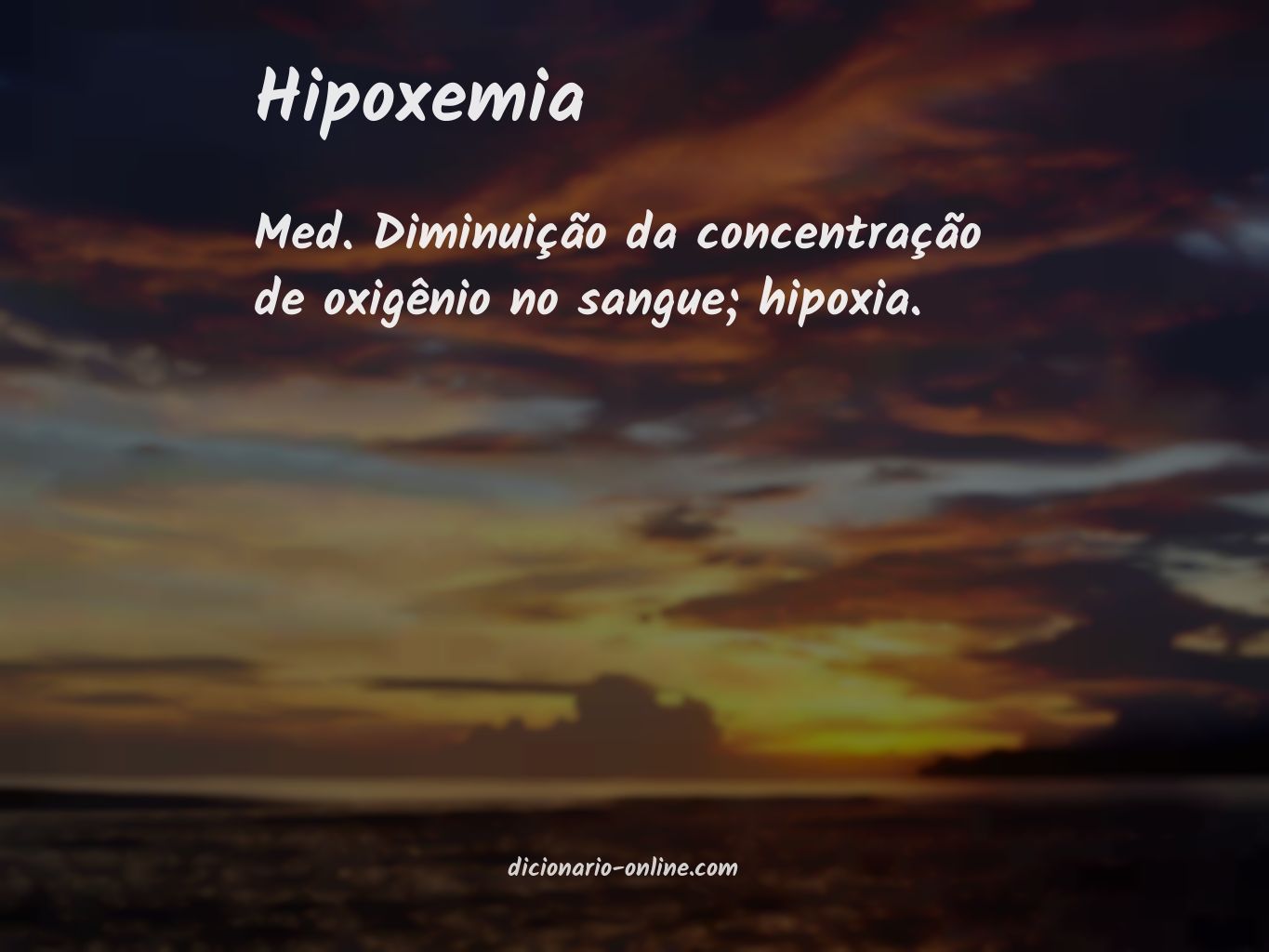 Significado de hipoxemia