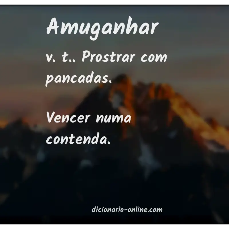 Significado de amuganhar