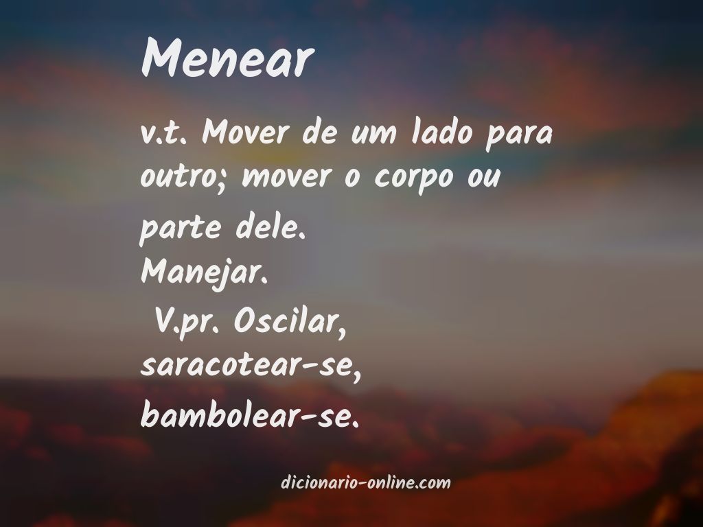 Significado de menear