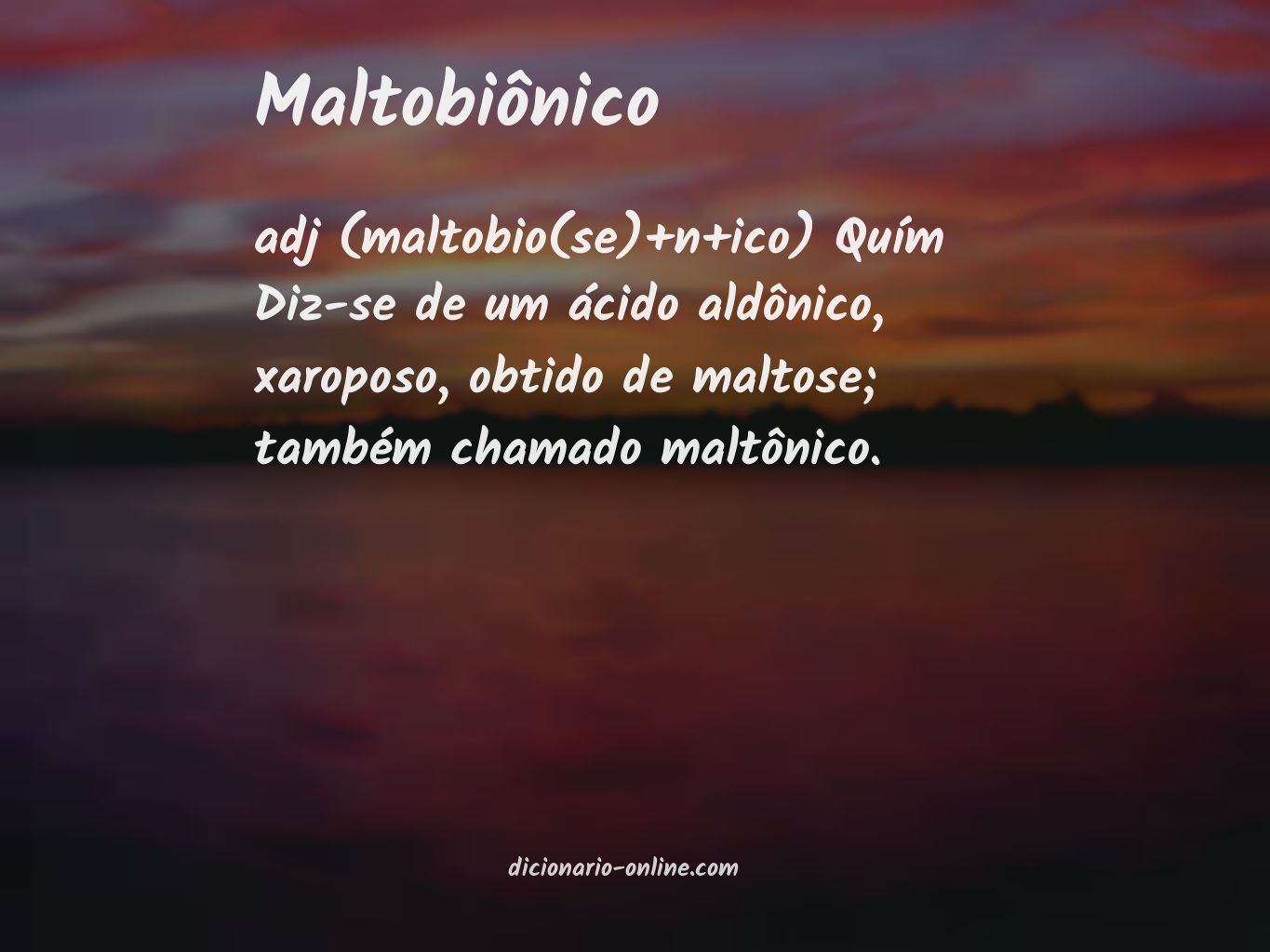 Significado de maltobiônico