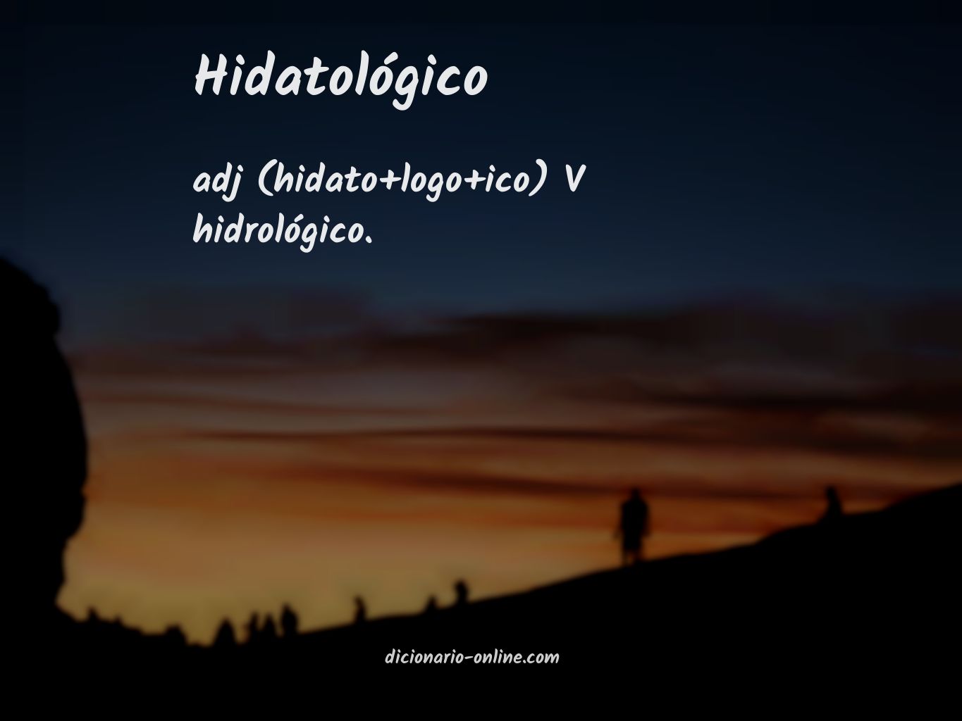 Significado de hidatológico